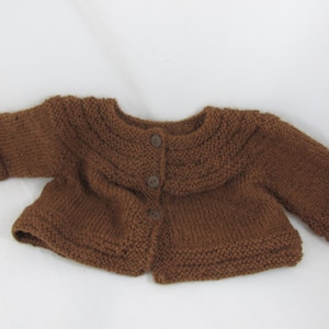 Brown Alpaca Baby Sweater