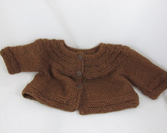 Brown Alpaca Baby Sweater