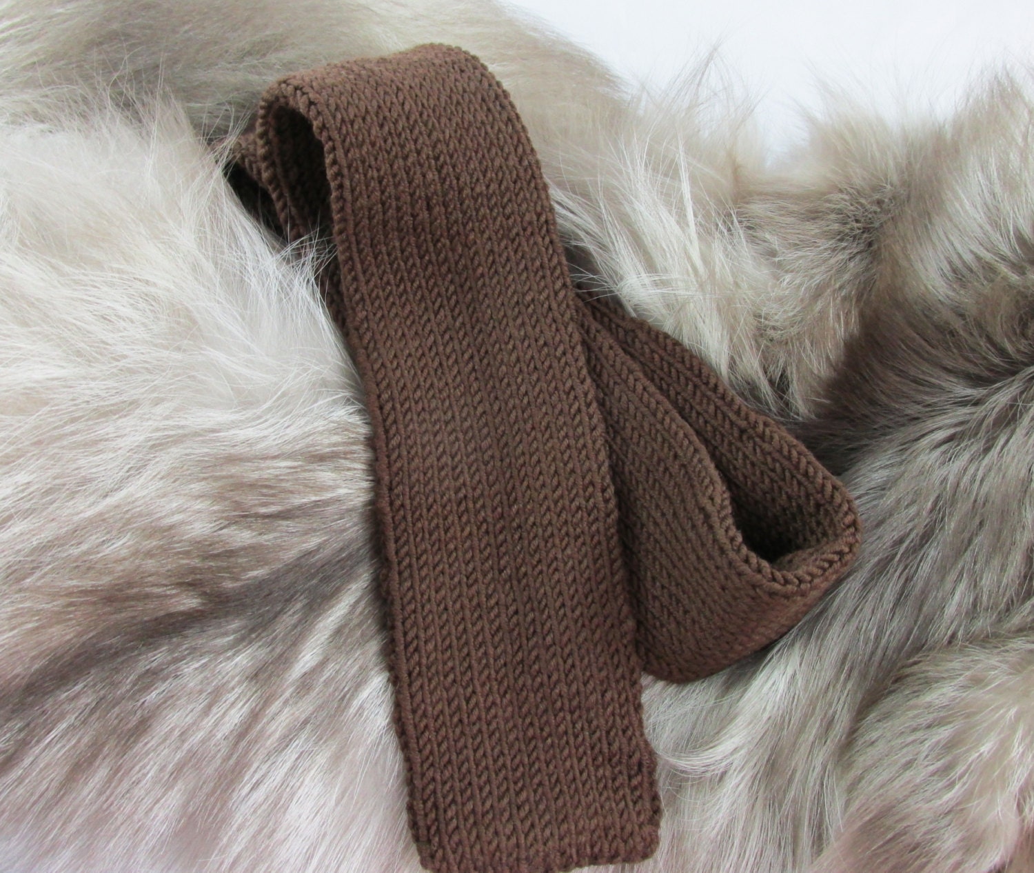 Hand Knit Merino Wool Necktie Etsy