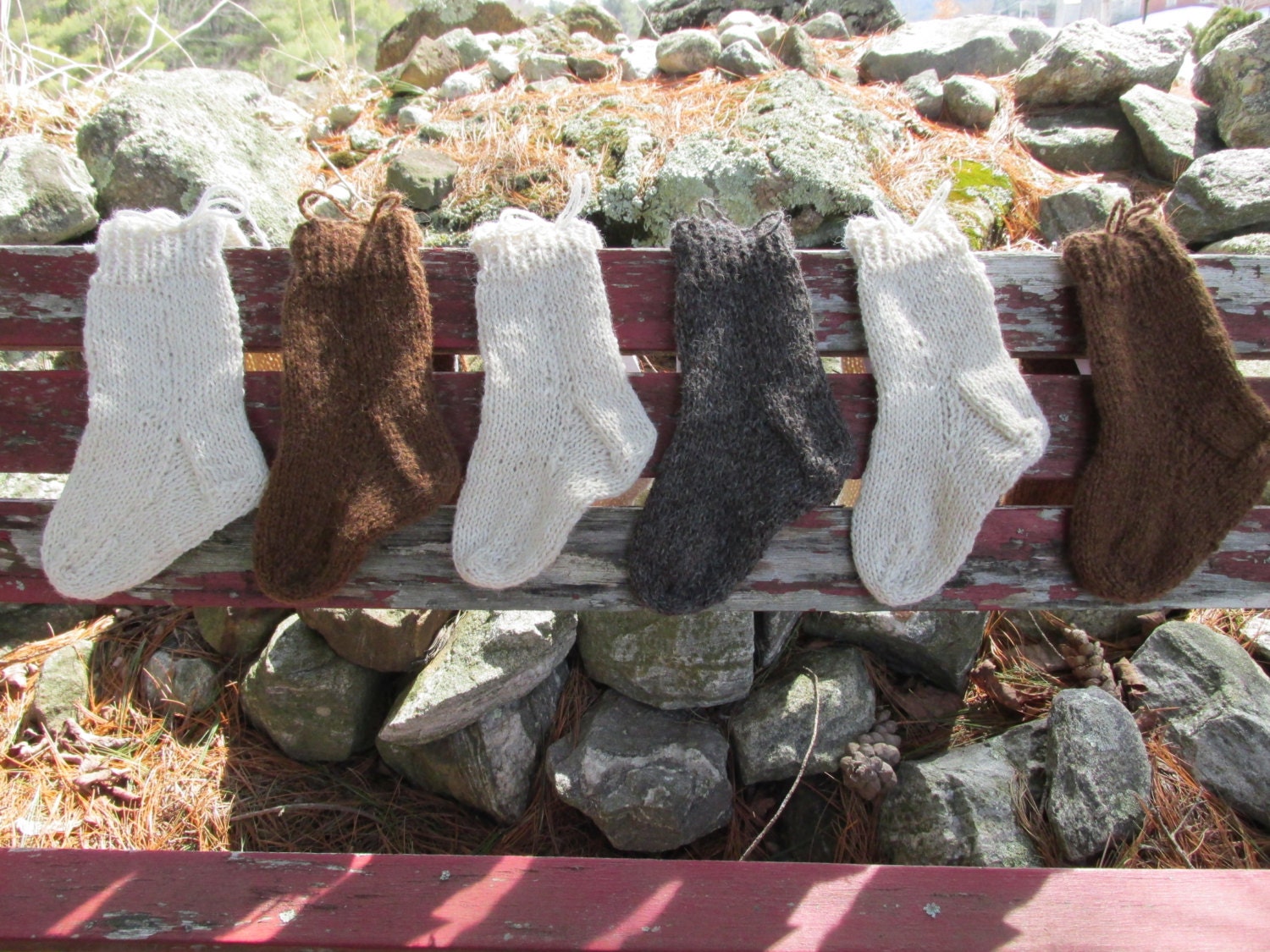 Hand Knit Alpaca Toddler & Baby Socks