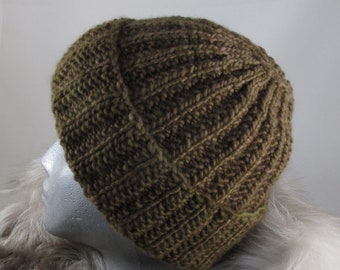 Medium Brown Merino Wool Hat