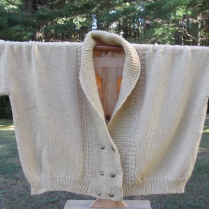 Hand Knit Merino Cardigan Sweater