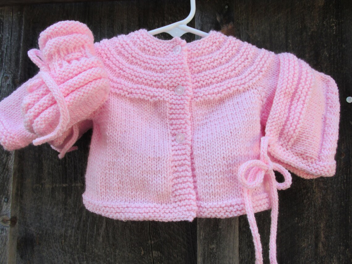 Baby Sweater Set Etsy