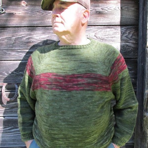 Hand Knit Merino Pullover Sweater