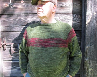 Hand Knit Merino Pullover Sweater