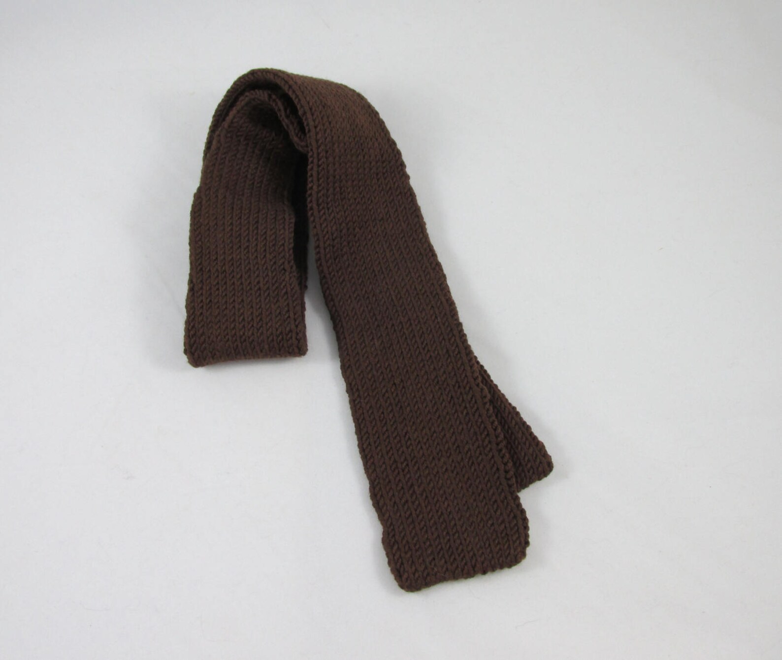 Hand Knit Merino Wool Necktie Etsy