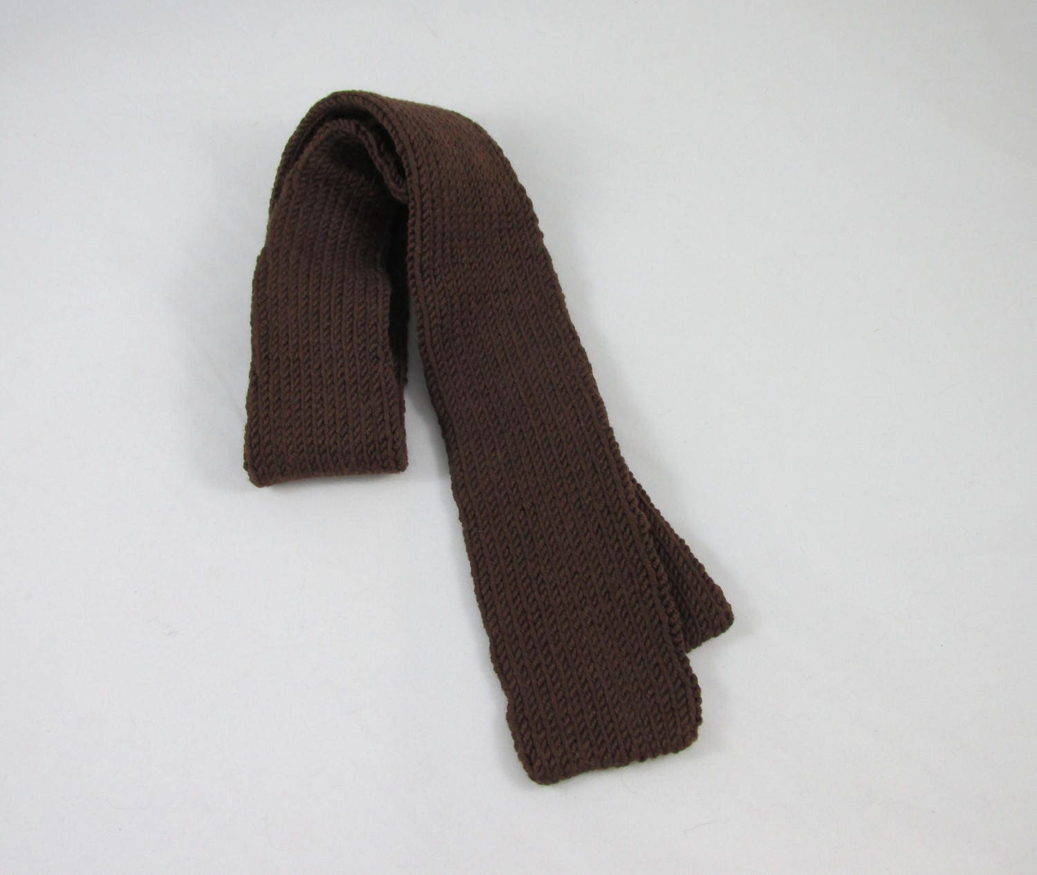 Hand Knit Merino Wool Necktie | Etsy
