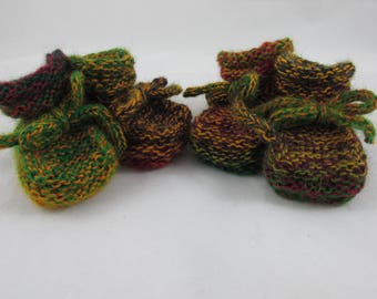 Alpaca and Wool Baby Booties