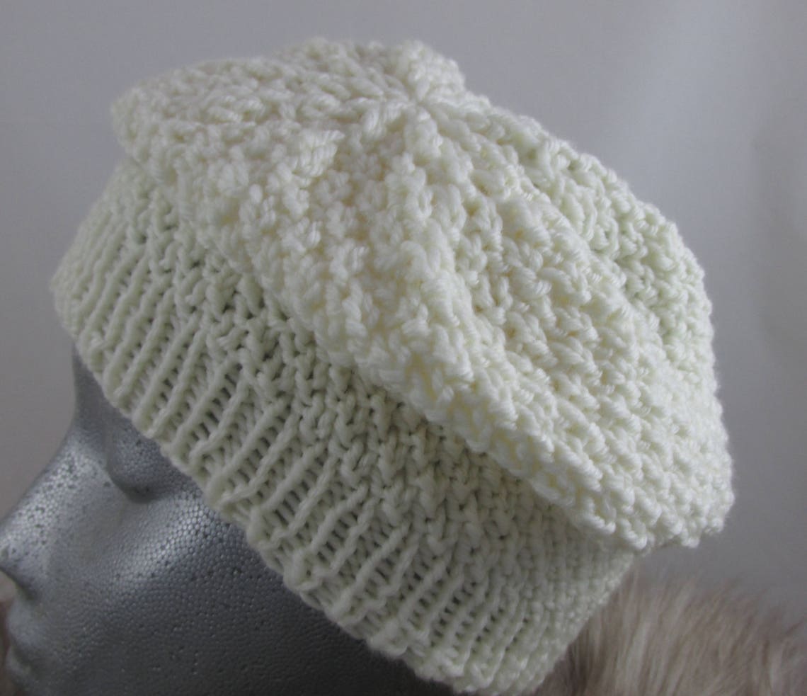 Hand Knit Wool Hat Etsy