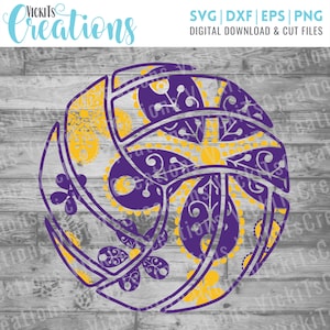 Floral Volleyball SVG