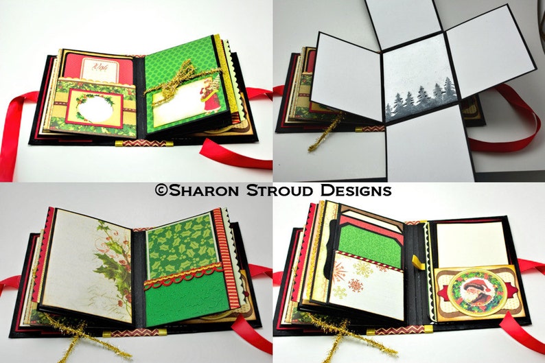 Vintage Christmas 5x7 Mini Scrapbook Album image 4