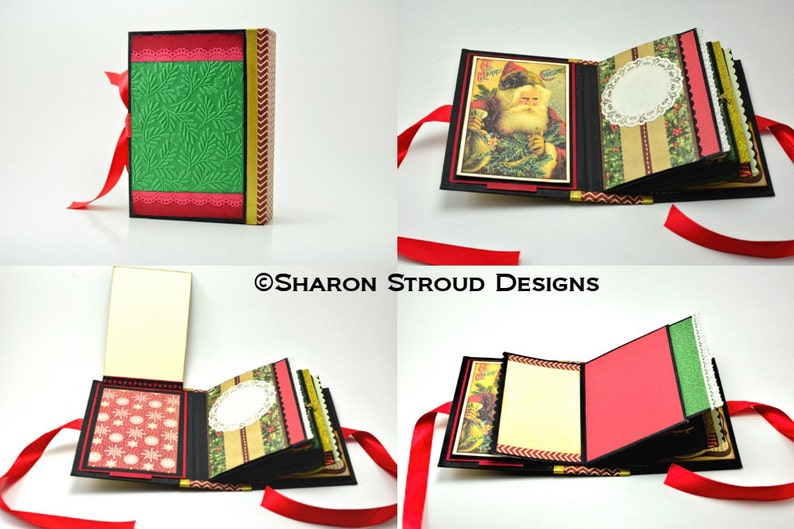 Vintage Christmas 5x7 Mini Scrapbook Album image 3