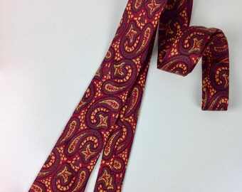 1960's MOD Tie - DAMON LABEL - Paisley Print - All Silk -  Excellent Quality & Condition