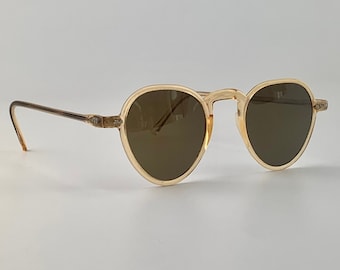 1930's Translucent Sunglasses - Original Brown Glass Lenses - Apple Juice Colored Frames - Thin and Delicate