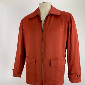Vintage 1950's Size L Two-tone Rayon Gab X Wool Hollywood Vintage 1950's Size L Two-tone Rayon Gab X Wool Hollywood