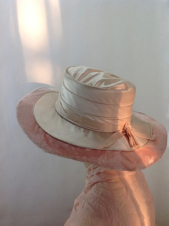 1900-1920's Silk FUR-FELT HAT - Authentic Vintage… - image 7