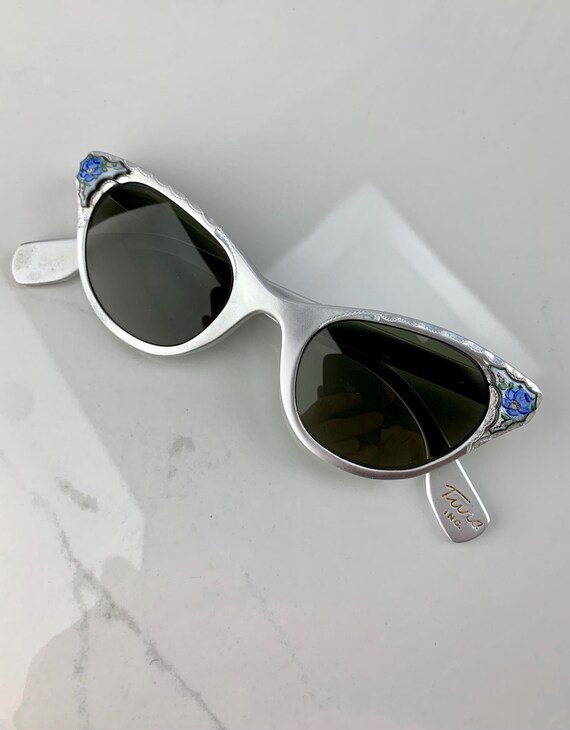 Aluminum Frame Sunglasses-VINTAGE Vintage 80s Matte Aviator Sunglasses Frame Aluminum main image 4