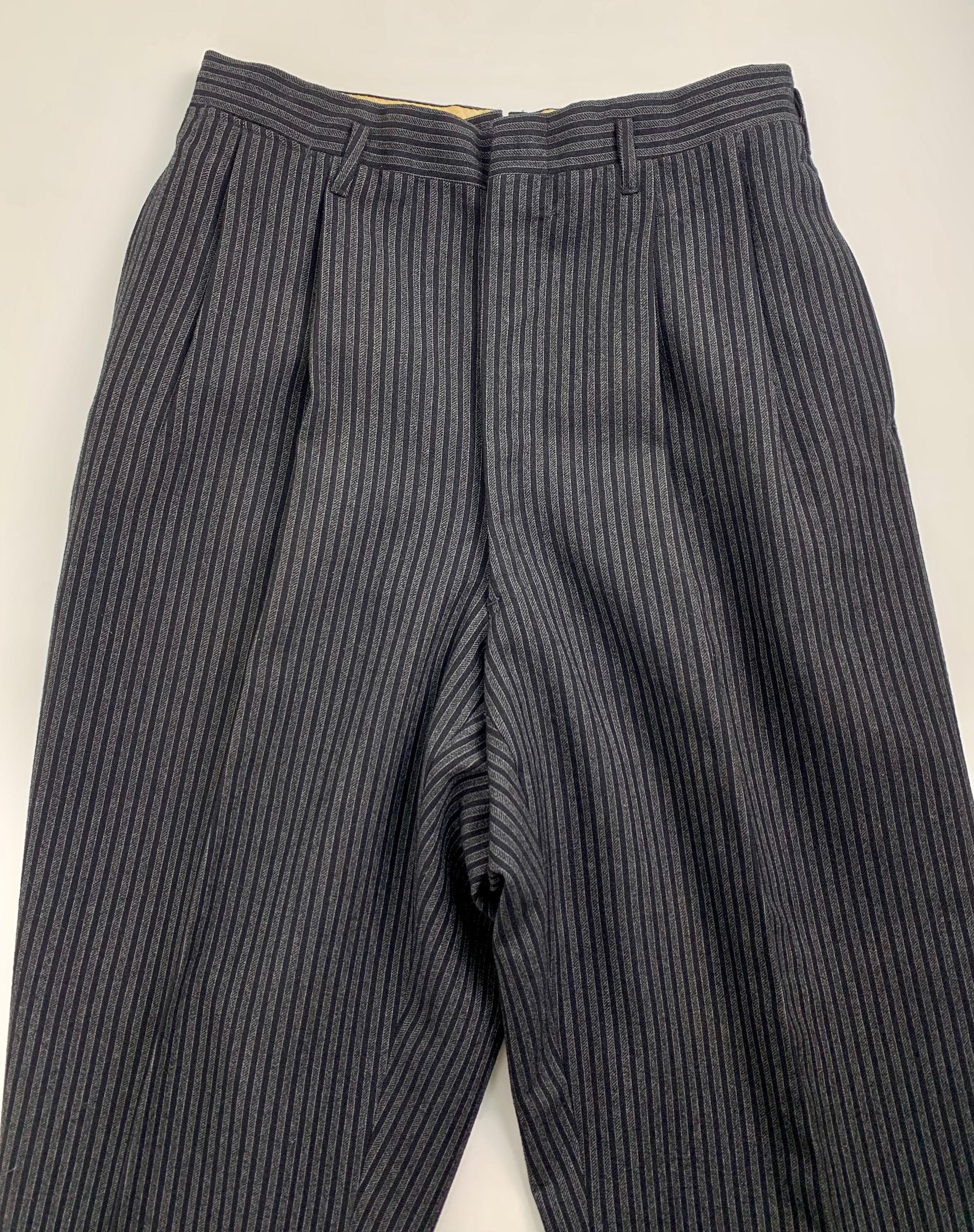Vintage Wool Striped Trousers - Etsy