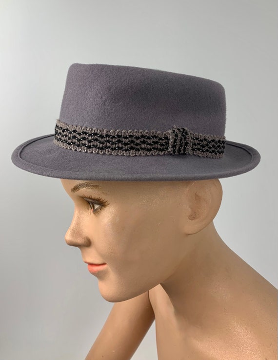 1950'S Young Boy's Pork Pie Fedora - PENNEY'S Lab… - image 1