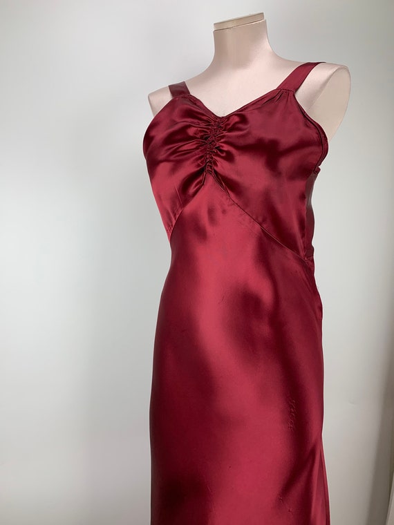 1930'S Bias Cut Slip Dress - Rayon Satin  - Flare… - image 2