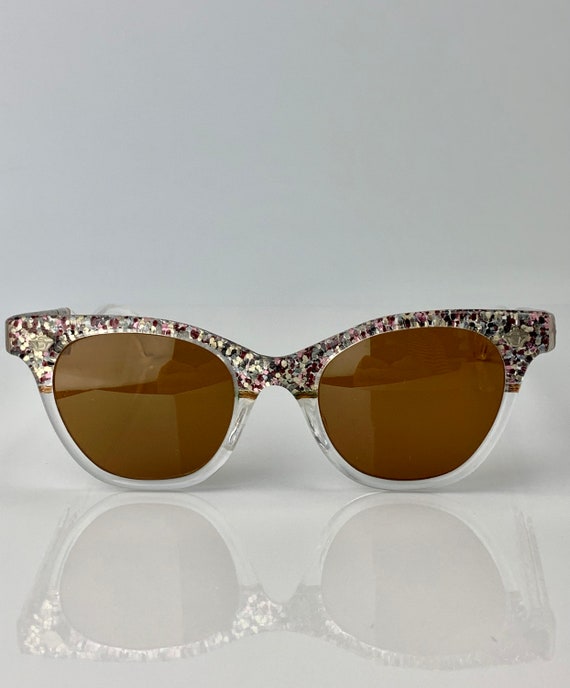 1950'S Cat Eye Sunglasses - Clear Plastic Frames … - image 2