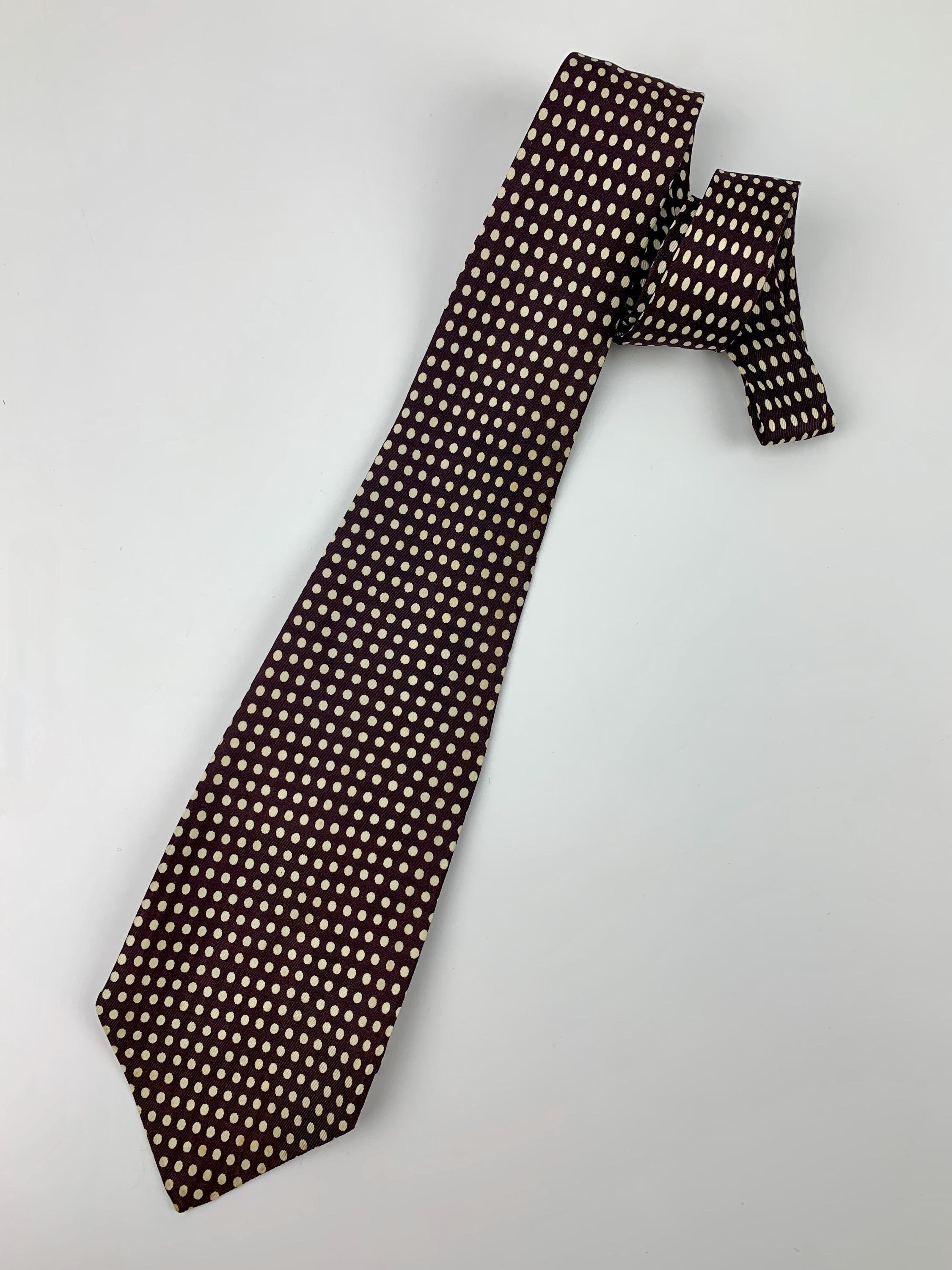 小物 40's style polka dot bottle shape tie Forest_Green_Dark_Polkadot_Ski