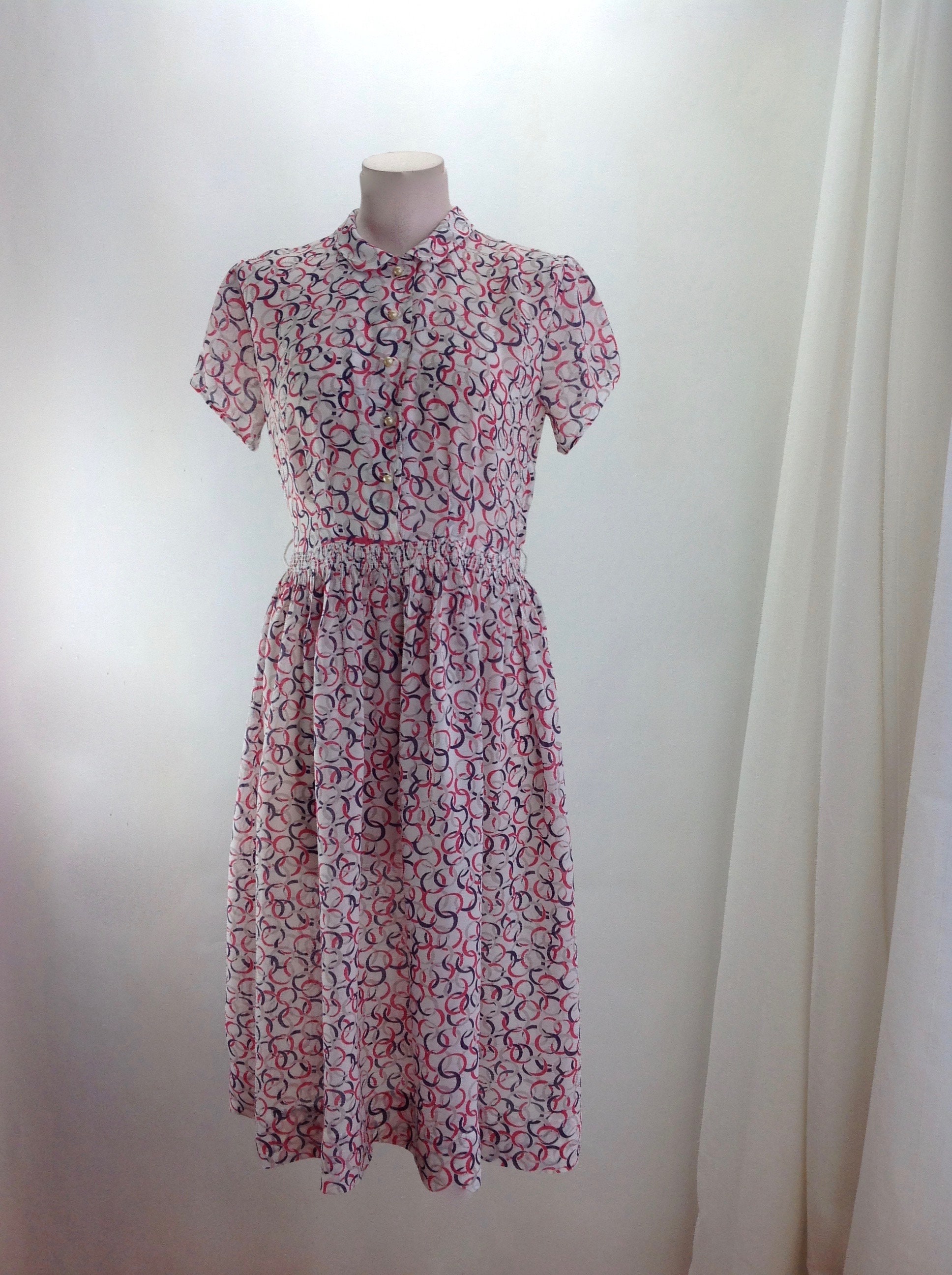 1940s rayon dress