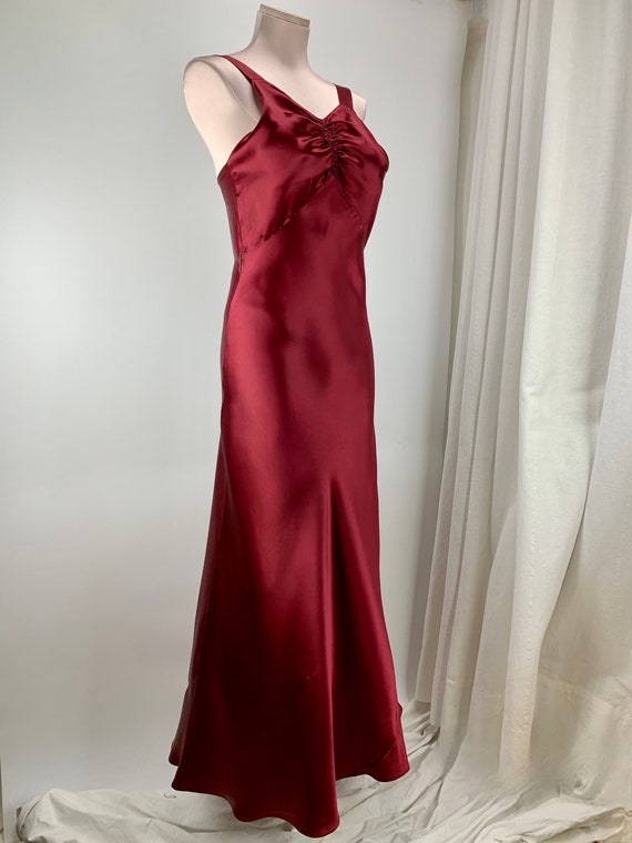 1930'S Bias Cut Slip Dress - Rayon Satin  - Flare… - image 1