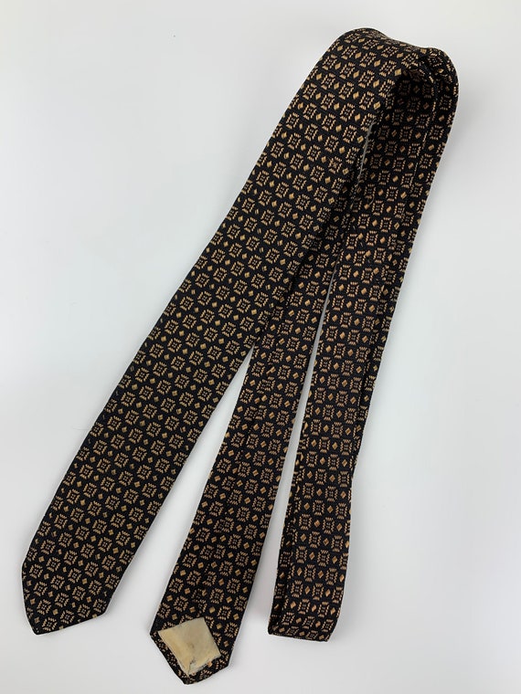 1950'S-60'S Silk Tie - Interesting Check Pattern -