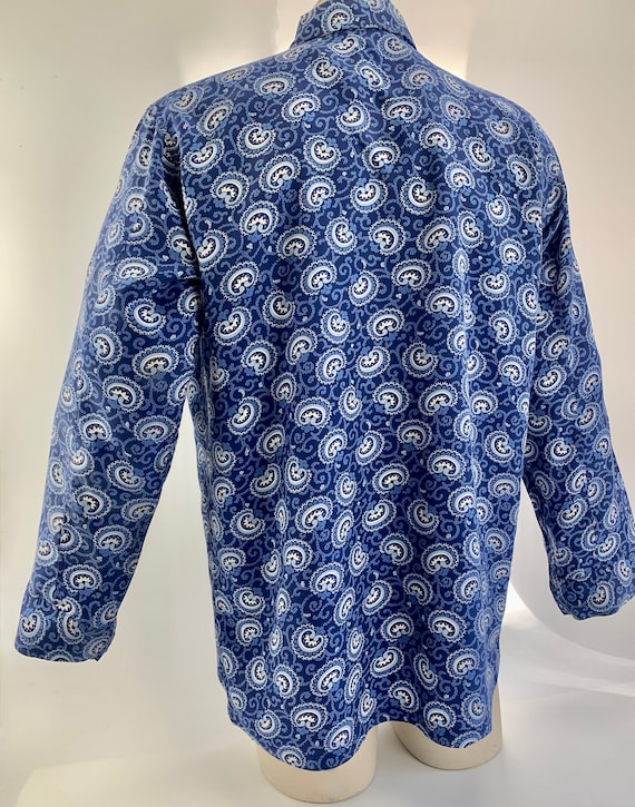 1940'S Pajama Lounge Shirt - TEXTRON - Silky Cold… - image 9