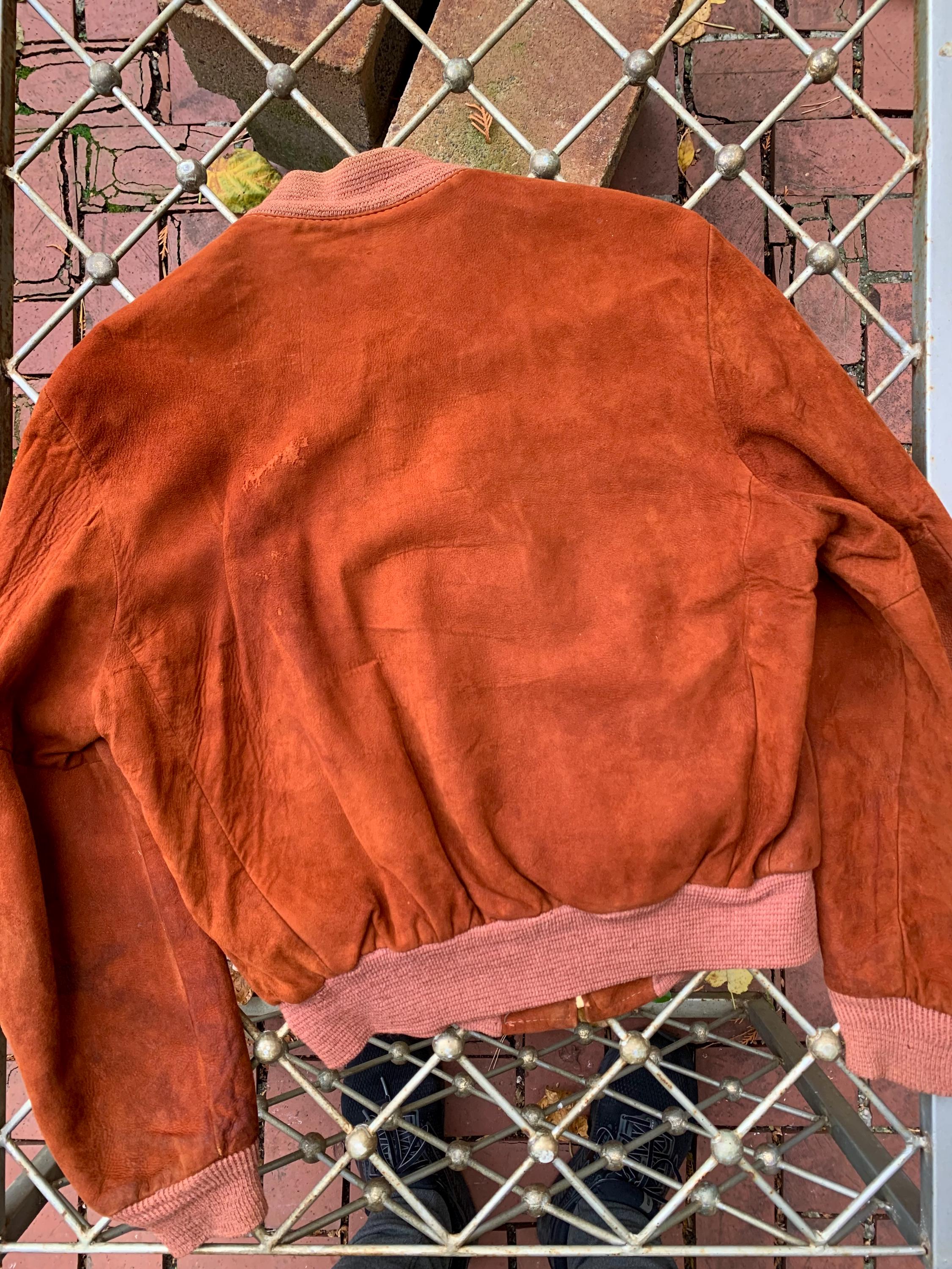1950's-60's Suede Bomber Jacket - Cool Curry Colored Suede - Well
