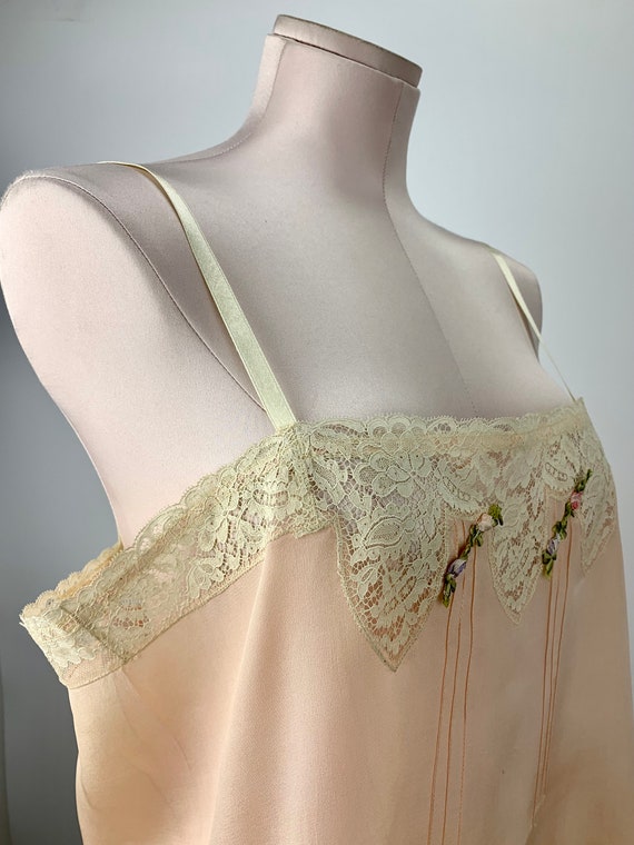 1920'S Teddie - All Silk with Fine Lace Details -… - image 8