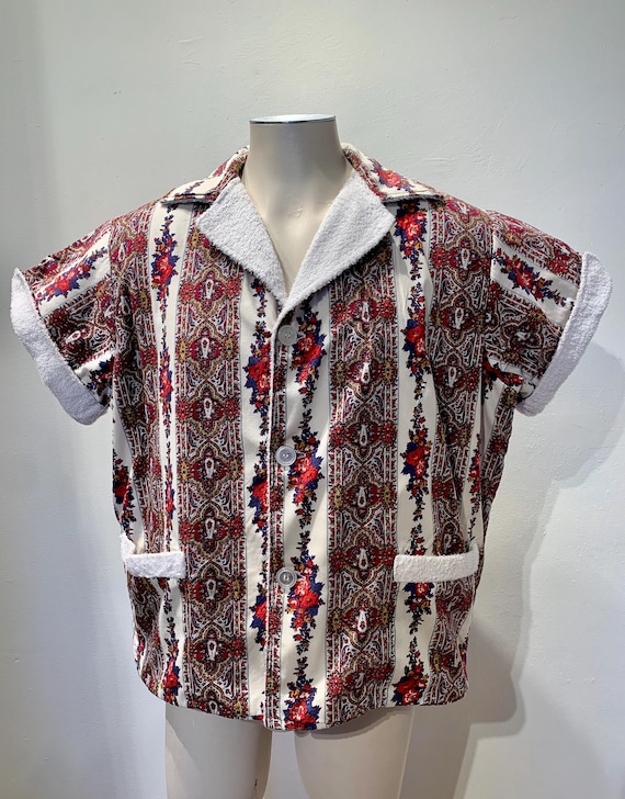 Vintage 1960'S Cabana Beach Shirt - SEARS PREMIERE Label