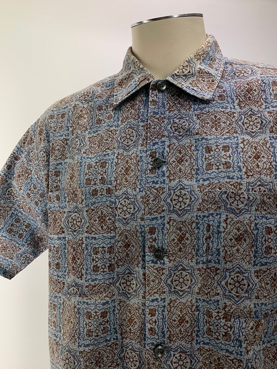 1960's Printed Shirt - All Cotton - Sears Label -… - image 7