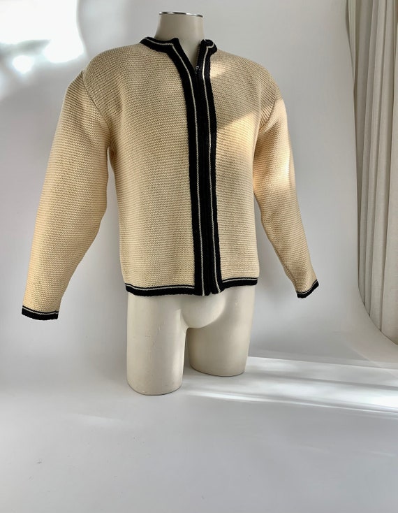 1950'S-60'S MOD Zip Cardigan - BRENTWOOD SPORTSWE… - image 1