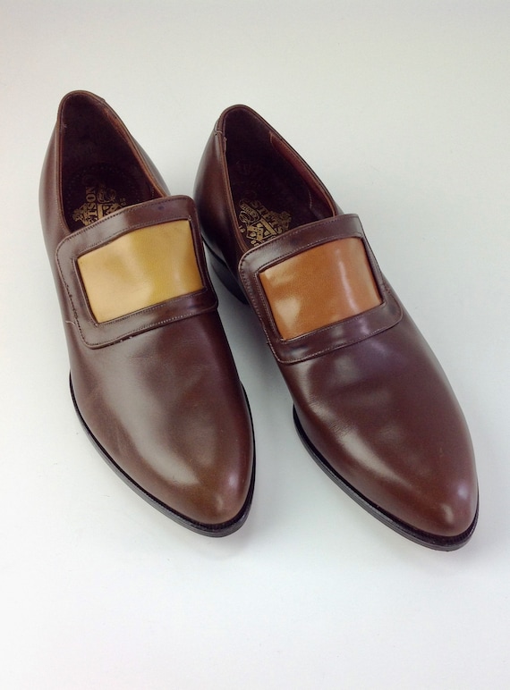 1960's Two-Two-Tone Shoes - Leather Slip-Ons - STE