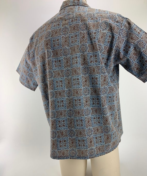 1960's Printed Shirt - All Cotton - Sears Label -… - image 6