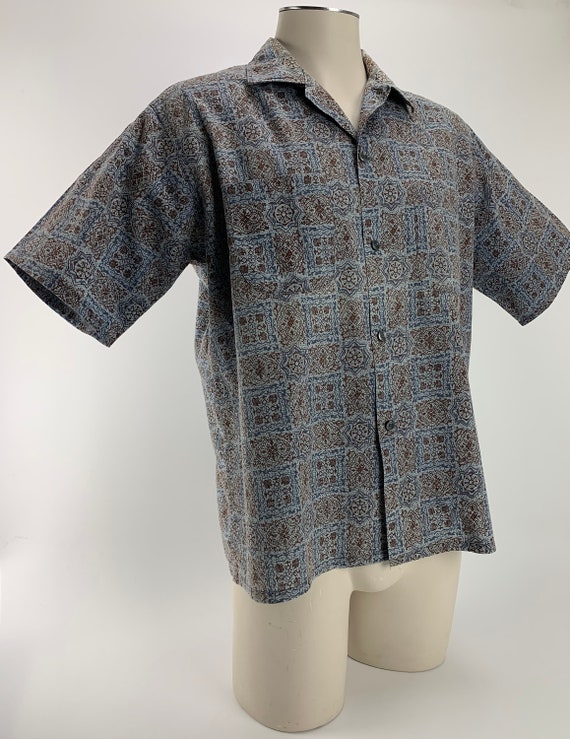 1960's Printed Shirt - All Cotton - Sears Label -… - image 5