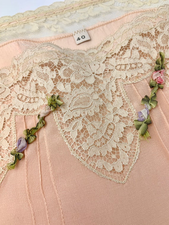 1920'S Teddie - All Silk with Fine Lace Details -… - image 5