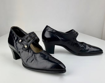 1910-1920&#39;s Mary Jane Ankle Strap Heels -Quality Leather - Excellent Vintage Condition - Vintage Dead Stock - Women&#39;s Size 5 Narrow