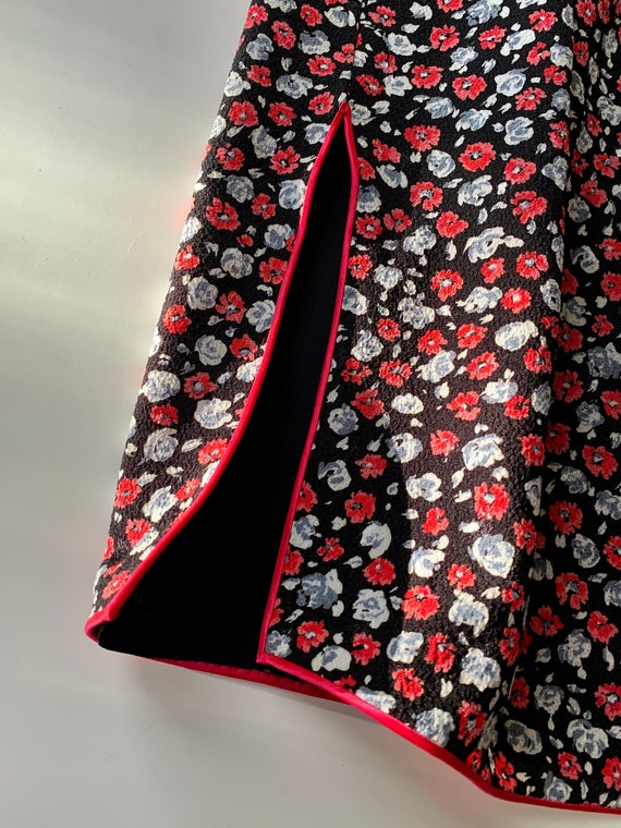 Vintage Cheongsam Dress - Silk/Rayon Floral Crepe… - image 10