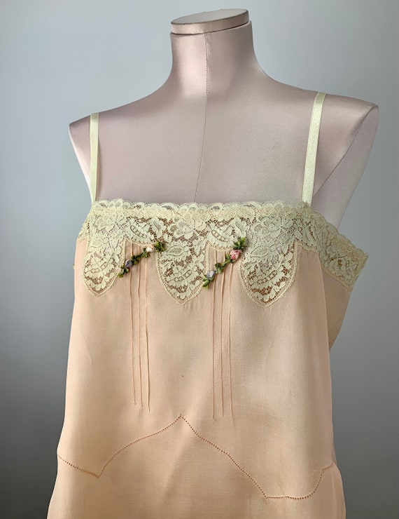 1920'S Teddie - All Silk with Fine Lace Details -… - image 6