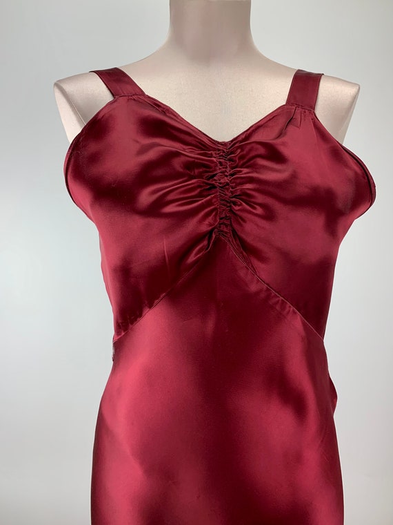 1930'S Bias Cut Slip Dress - Rayon Satin  - Flare… - image 9