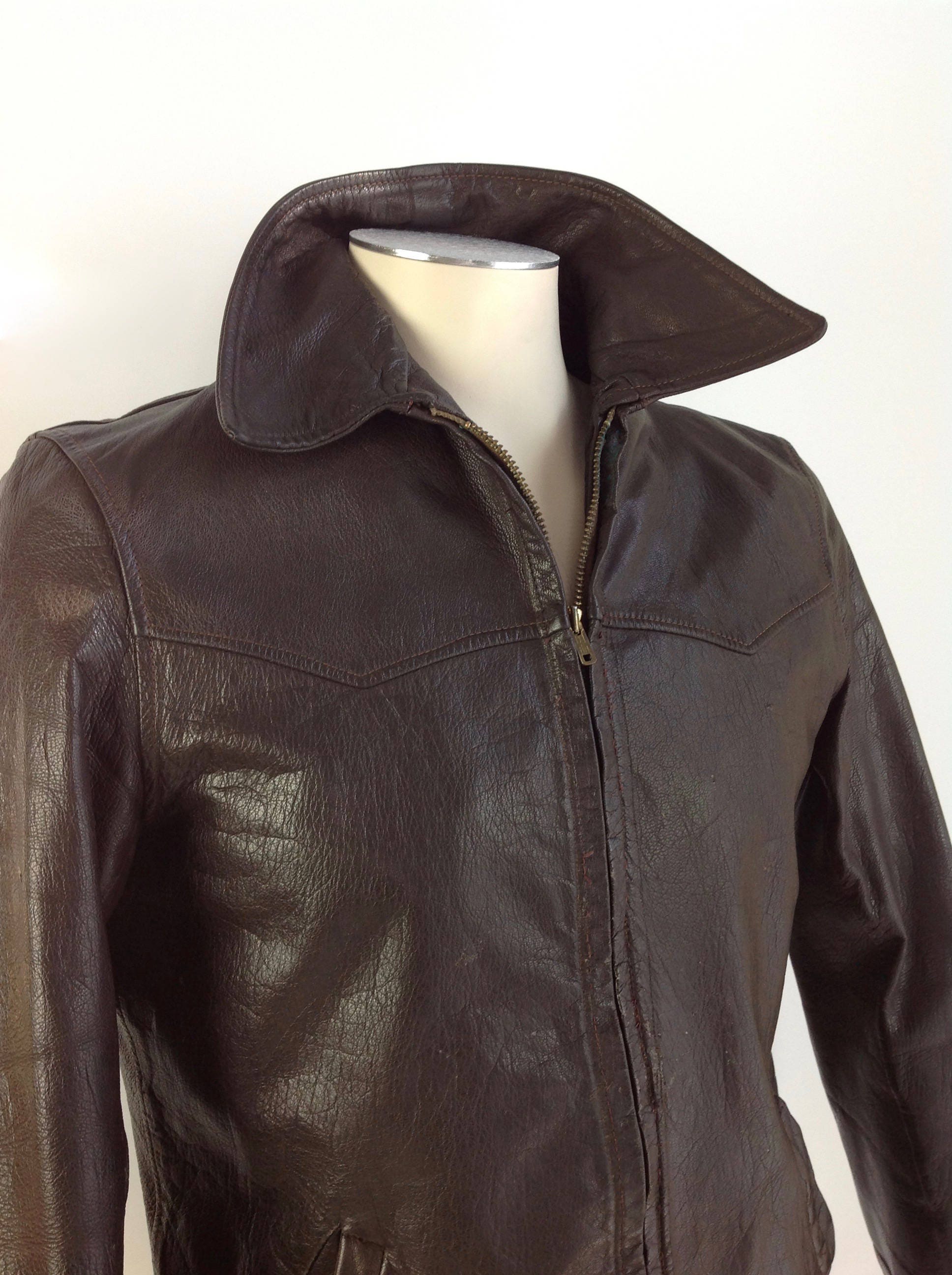 1940's VINTAGE GOATSKIN Leather Jacket / Field & Stream