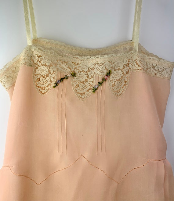 1920'S Teddie - All Silk with Fine Lace Details -… - image 10