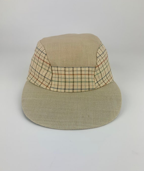 1950'S-60'S CAP - Woven Straw-Like Fabric - Made … - image 3