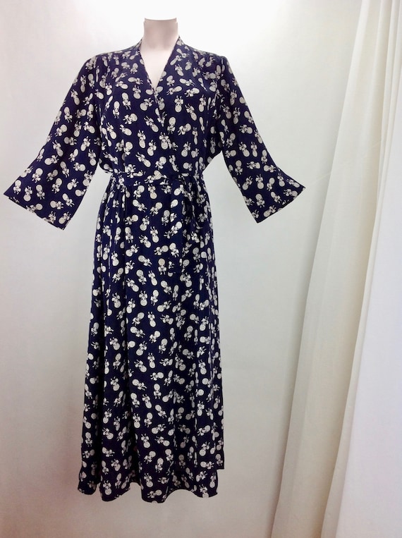 1940'S Dressing Gown - Air Balloon Novelty Print -