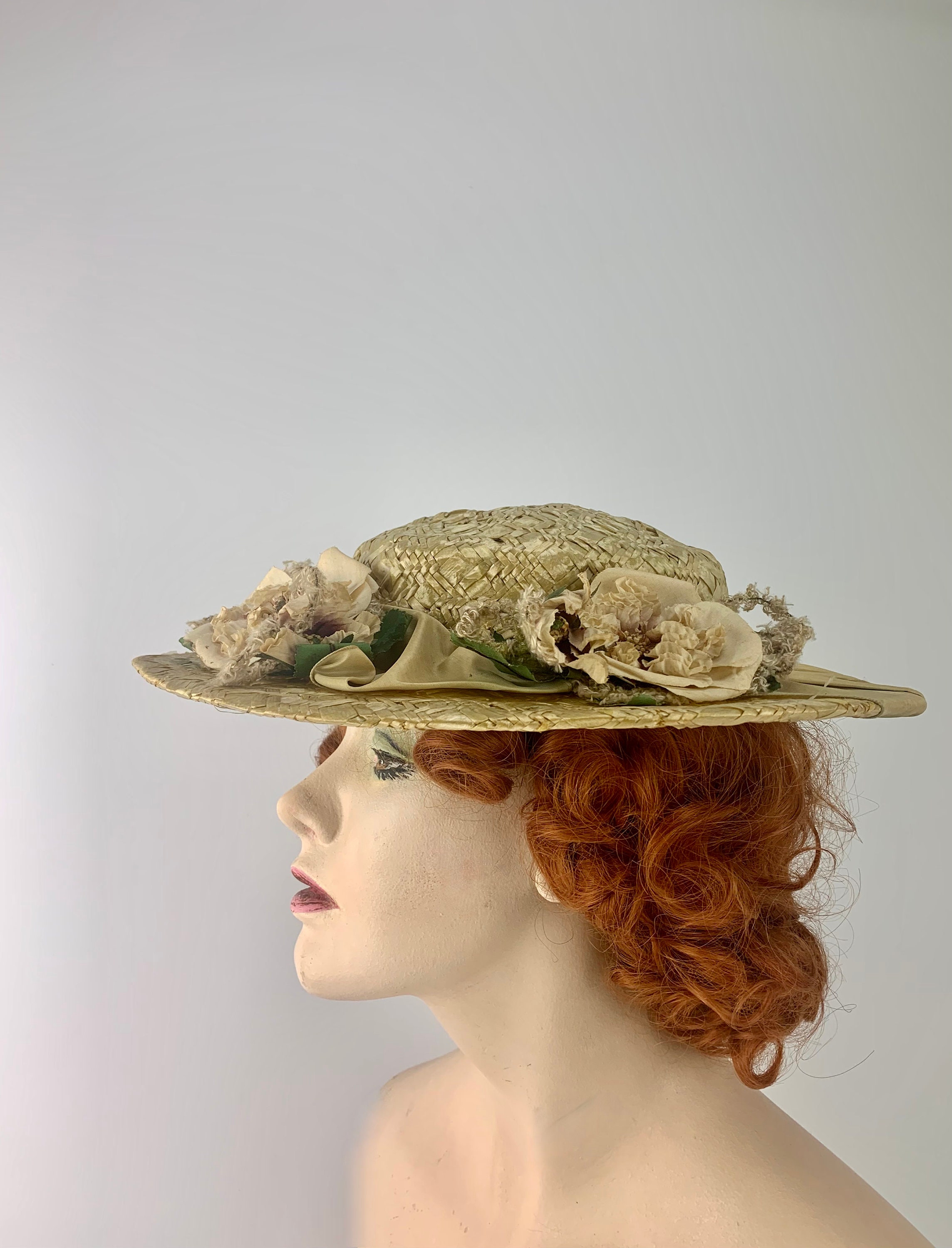 【vintage】1890s straw hat 麦わら帽子 Straw Hat Vintage | 戦前のヴィンテージカンカン帽