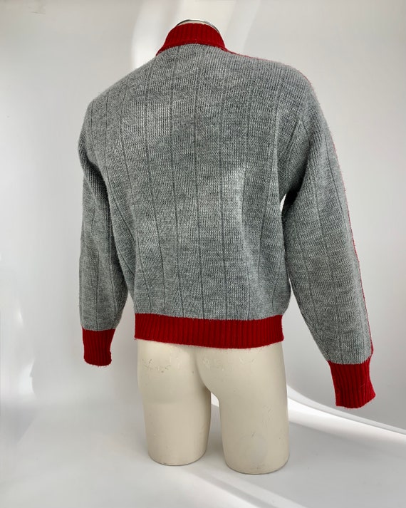 1960's MOD Ski Sweater - PURITAN Label - Gray wit… - image 8