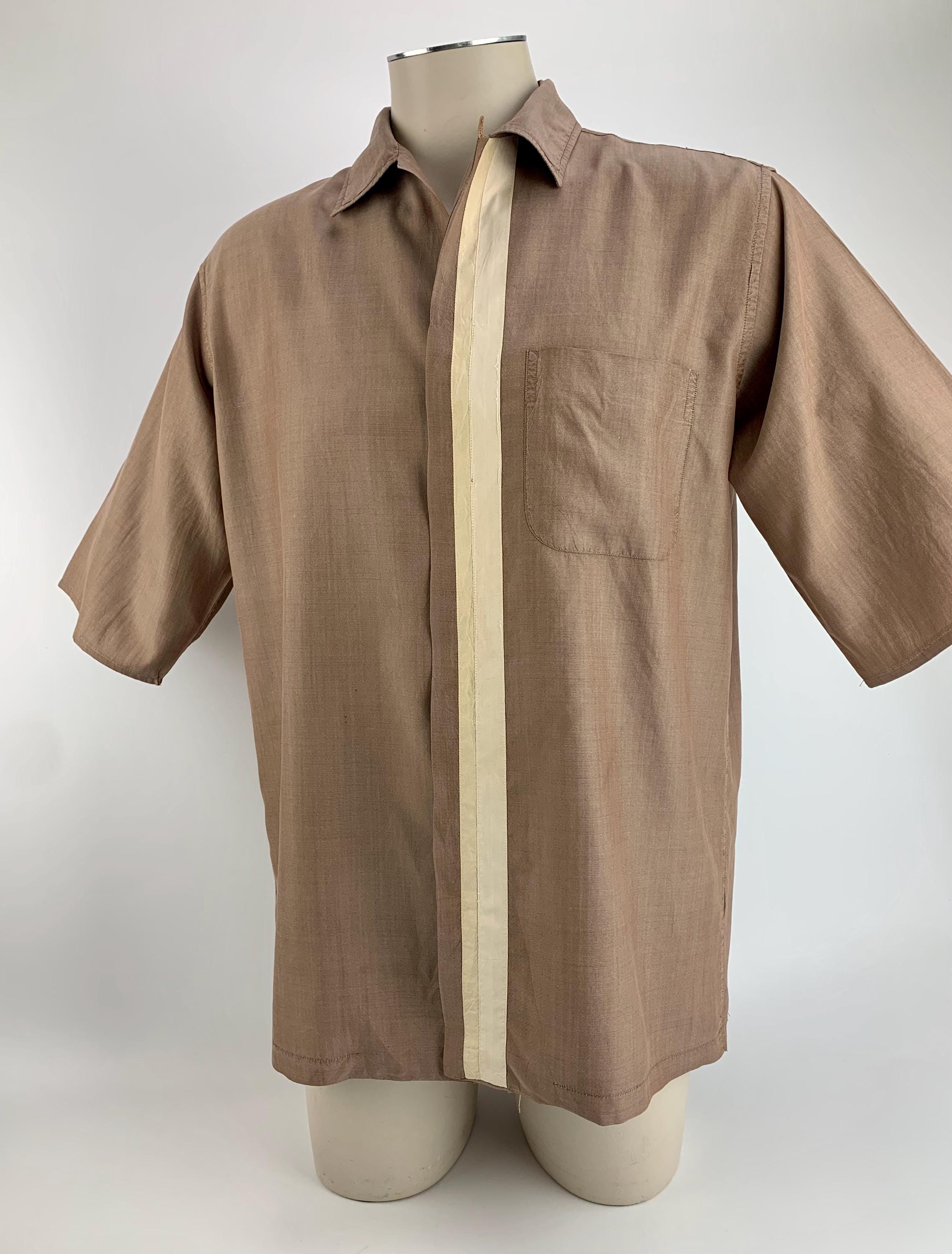 トップス 50-60s EXCELLO pure silk loop shirts M 50-60s EXCELLO pure silk loop shirts シルク